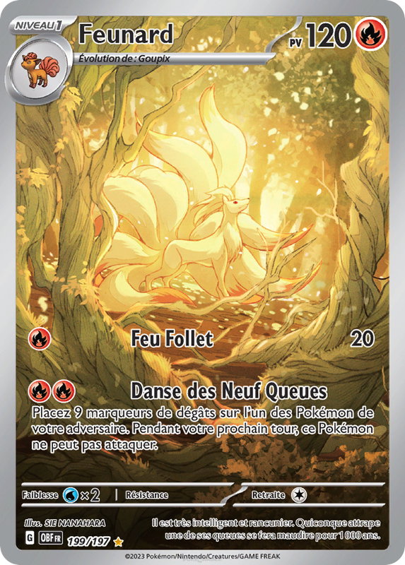 Carte Feunard du Pokémon Feunard