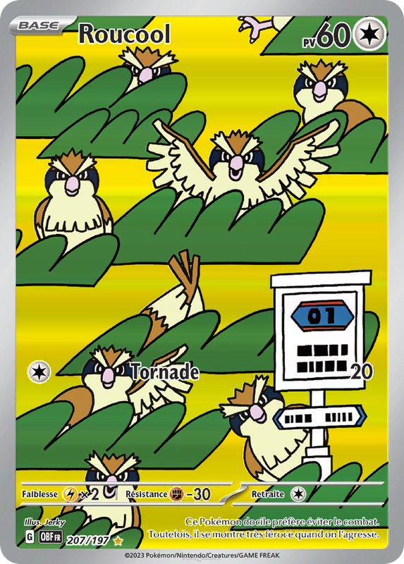 Carte Roucool du Pokémon Roucool