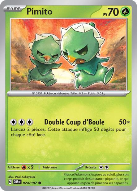 Carte Pimito du Pokémon Pimito