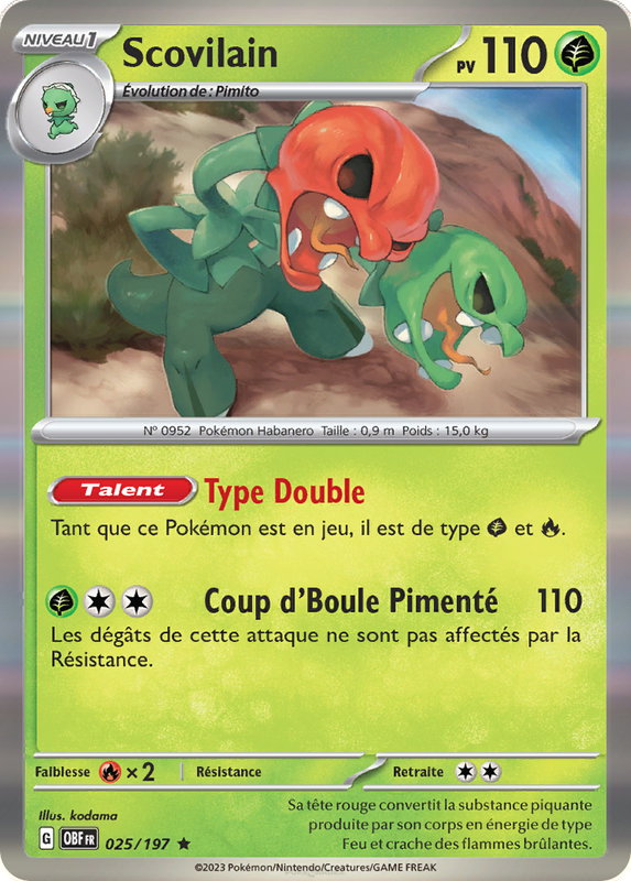 Carte Scovilain du Pokémon Scovilain