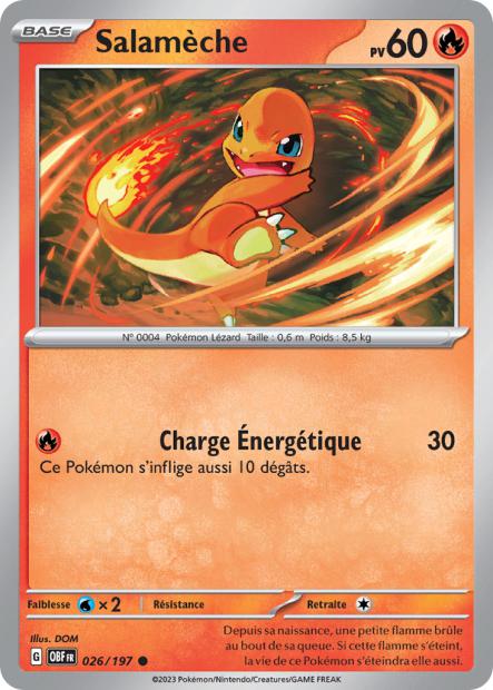 Carte Salamèche du Pokémon Salamèche