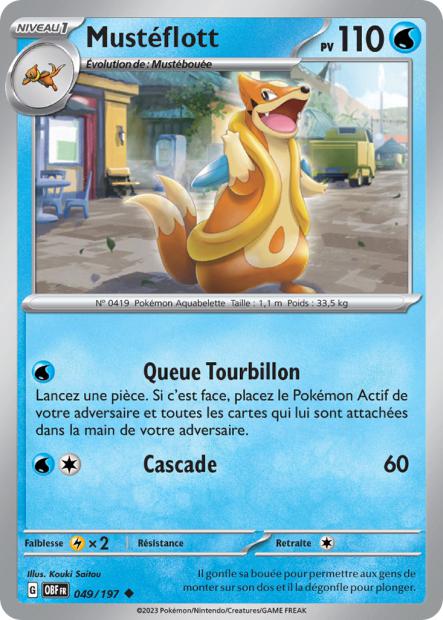 Carte Mustéflott du Pokémon Mustéflott