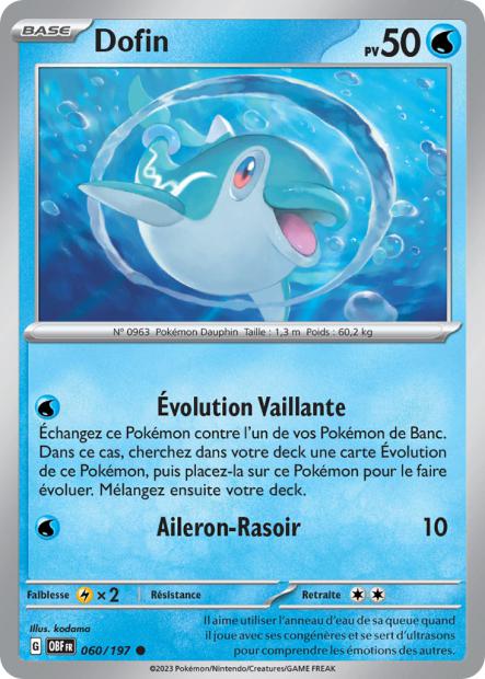 Carte Dofin du Pokémon Dofin