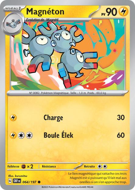 Carte Magnéton du Pokémon Magnéton
