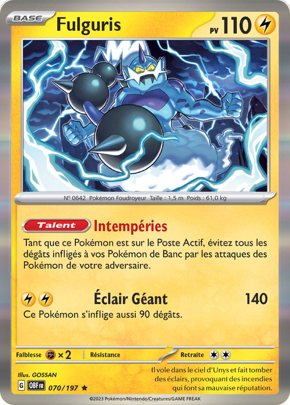 Carte Fulguris du Pokémon Fulguris