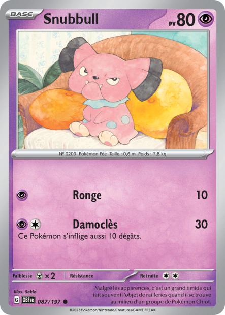 Carte Snubbull du Pokémon Snubbull