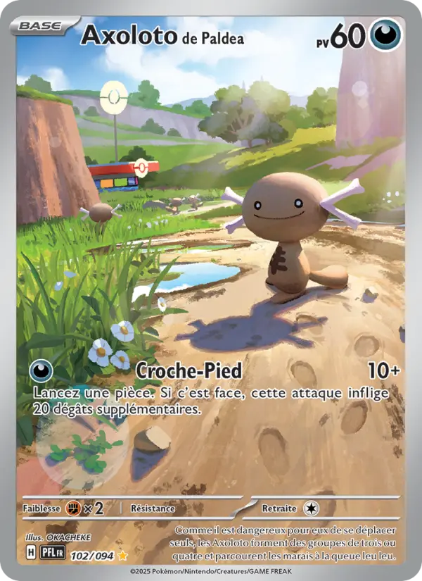 Carte Axoloto de Paldéa du Pokémon Axoloto