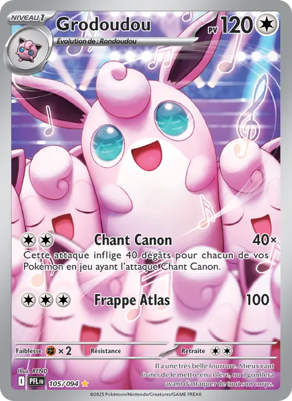Carte Grodoudou du Pokémon Grodoudou