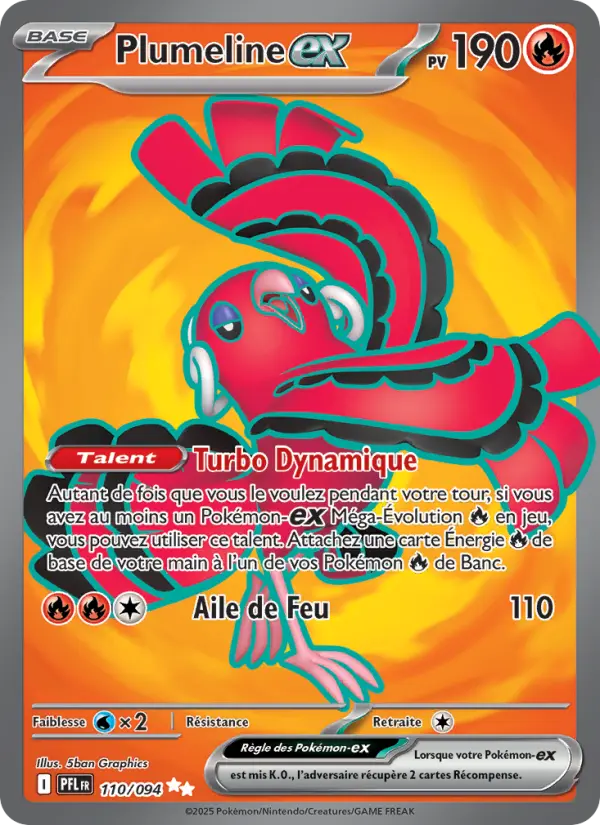 Carte Plumeline-ex du Pokémon Plumeline