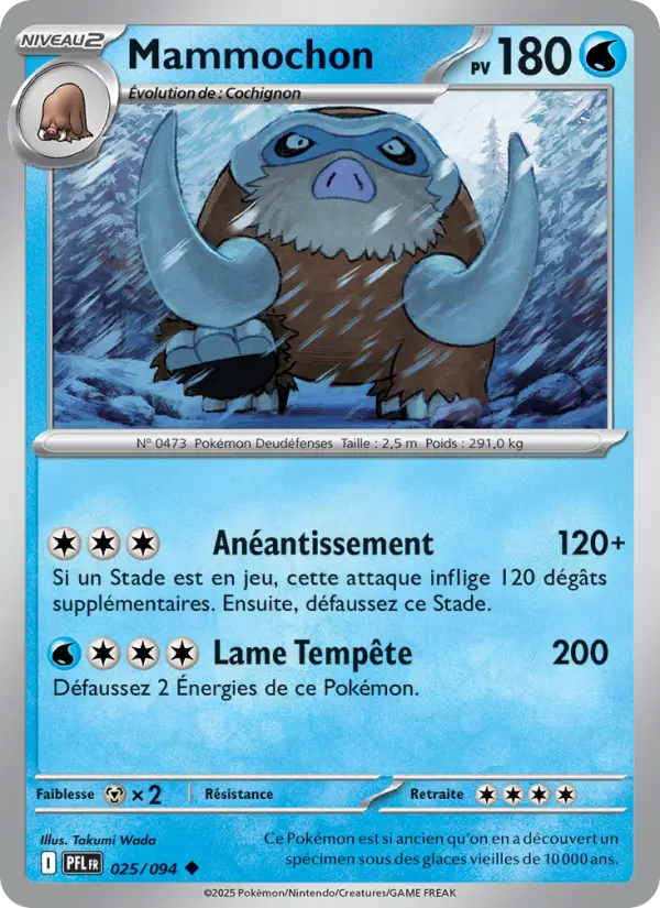 Carte Mammochon du Pokémon Mammochon