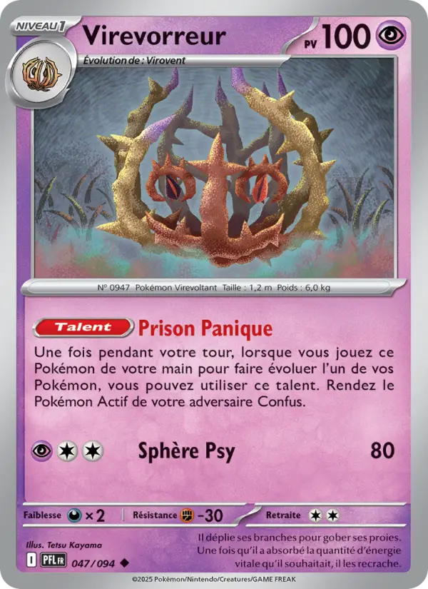 Carte Virevorreur du Pokémon Virevorreur