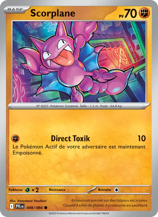 Carte Scorplane du Pokémon Scorplane