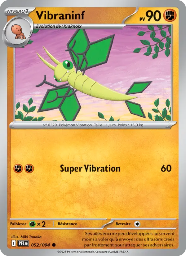 Carte Vibraninf du Pokémon Vibraninf