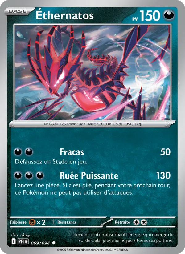 Carte Éthernatos du Pokémon Éthernatos