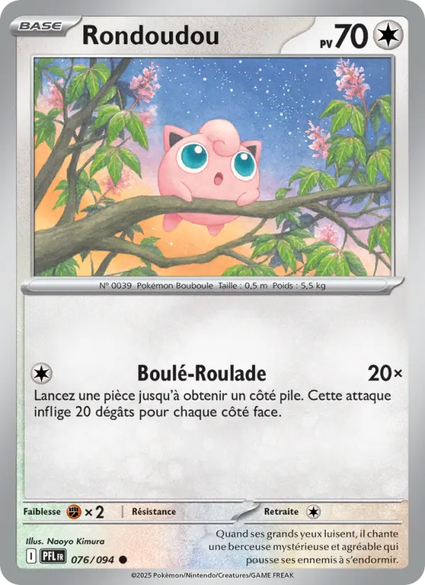 Carte Rondoudou du Pokémon Rondoudou