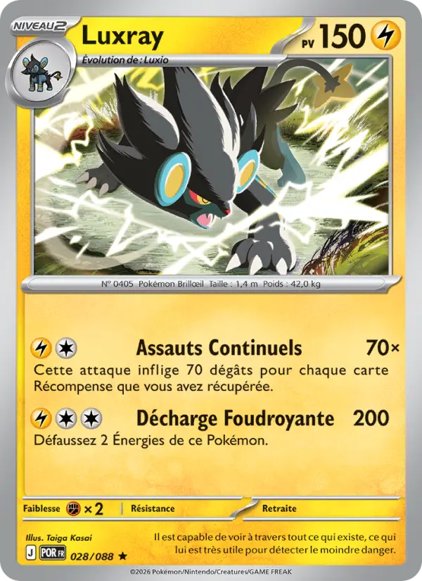 Carte Luxray du Pokémon Luxray