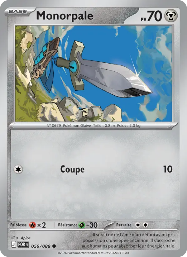 Carte Monorpale du Pokémon Monorpale