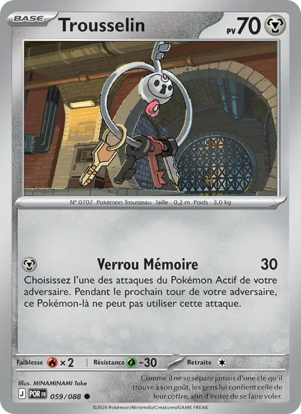 Carte Trousselin du Pokémon Trousselin