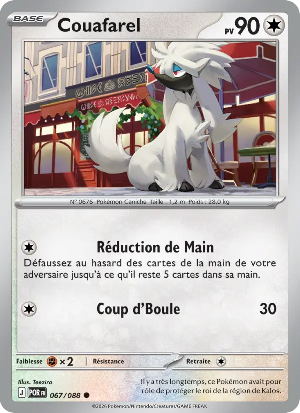 Carte Couafarel du Pokémon Couafarel