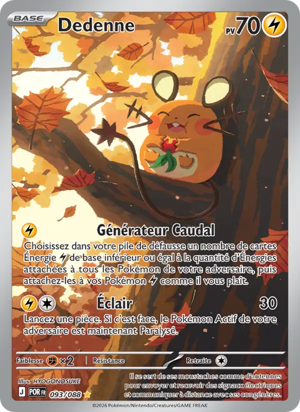 Carte Dedenne du Pokémon Dedenne