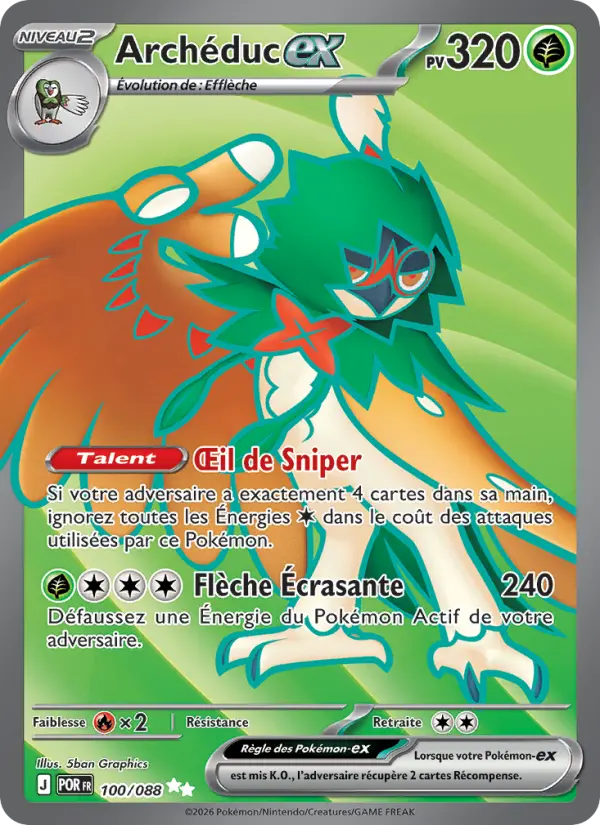 Carte Archéduc ex du Pokémon Archéduc