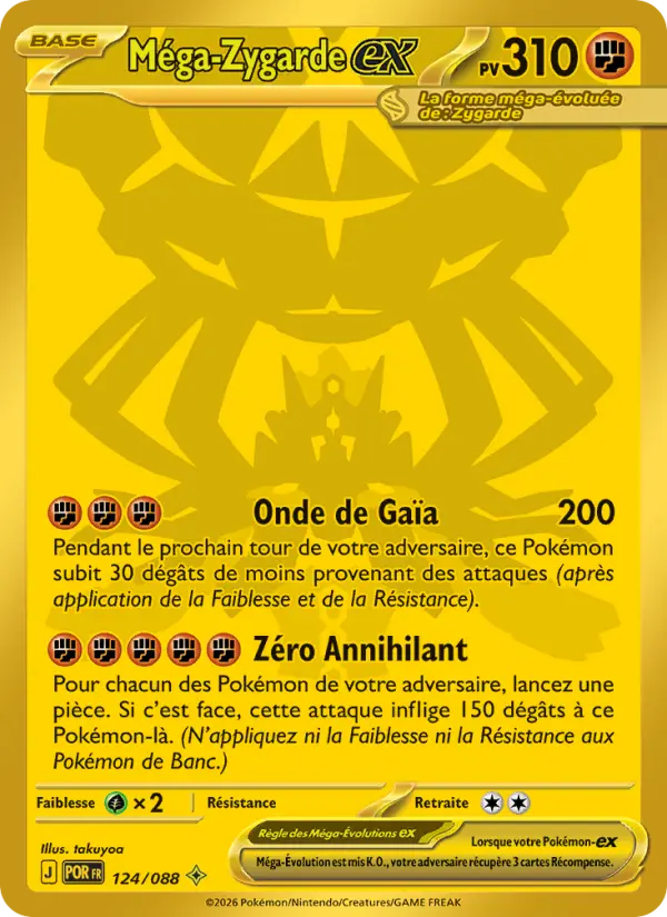 Carte Méga-Zygarde ex du Pokémon Zygarde